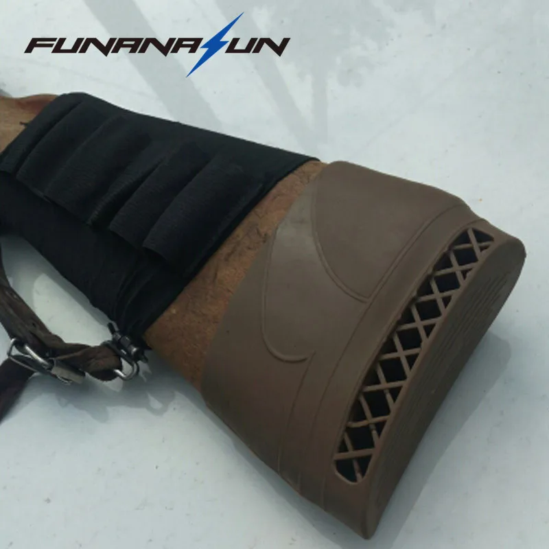 Tactical Silicone Rubber Stealth Slip-on Rifle Hunting Shotgun Recoil Butt Pad Gun Butt Cushion Protection