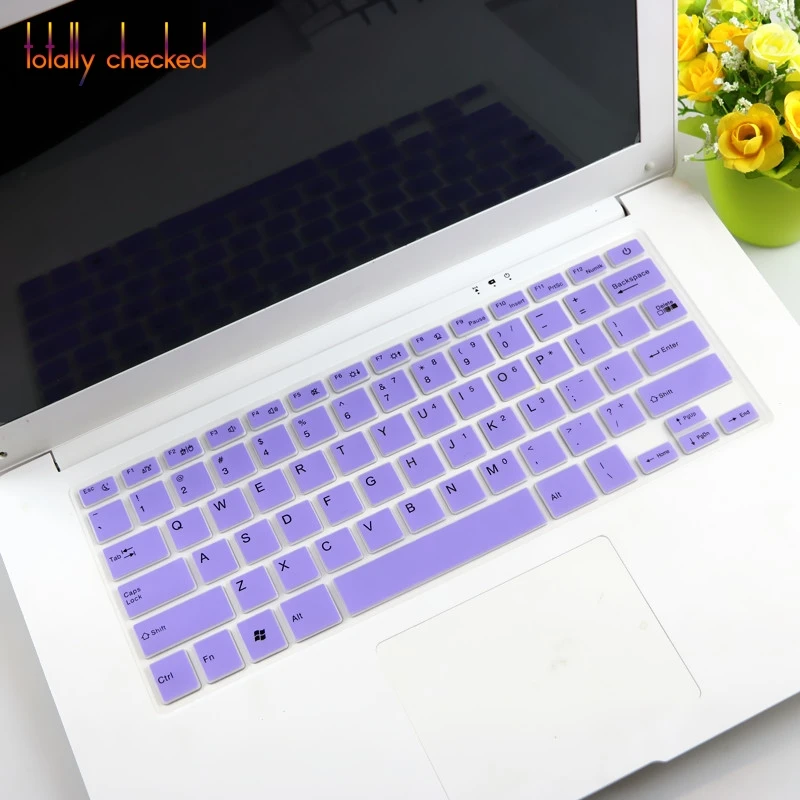 Для chuwi Lapbook 14,1 дюймов силиконовый чехол для клавиатуры протектор кожи ноутбука ультрабук ноутбука - Цвет: purple