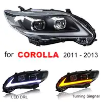 Scheinwerfer Montage für Toyota Corolla 2011 2012 2013 Links und Rechte seite mit LED DRL Lauflicht und Gelb Drehen signal