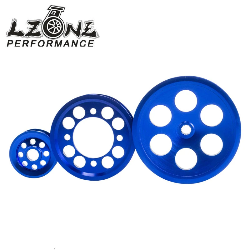 

LZONE - CRANK PULLEY FOR 93-97 TOYOTA SUPRA JZA80 2JZGTEUNDERDRIVE LIGHT WEIGHT CRANK PULLEY(3PCS) BLUE JR6851B