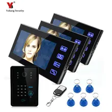 Yobang Security freeship 7 inch Video intercom Doorbell video door phone System Home Security TFT Monitor with Waterproof Camera