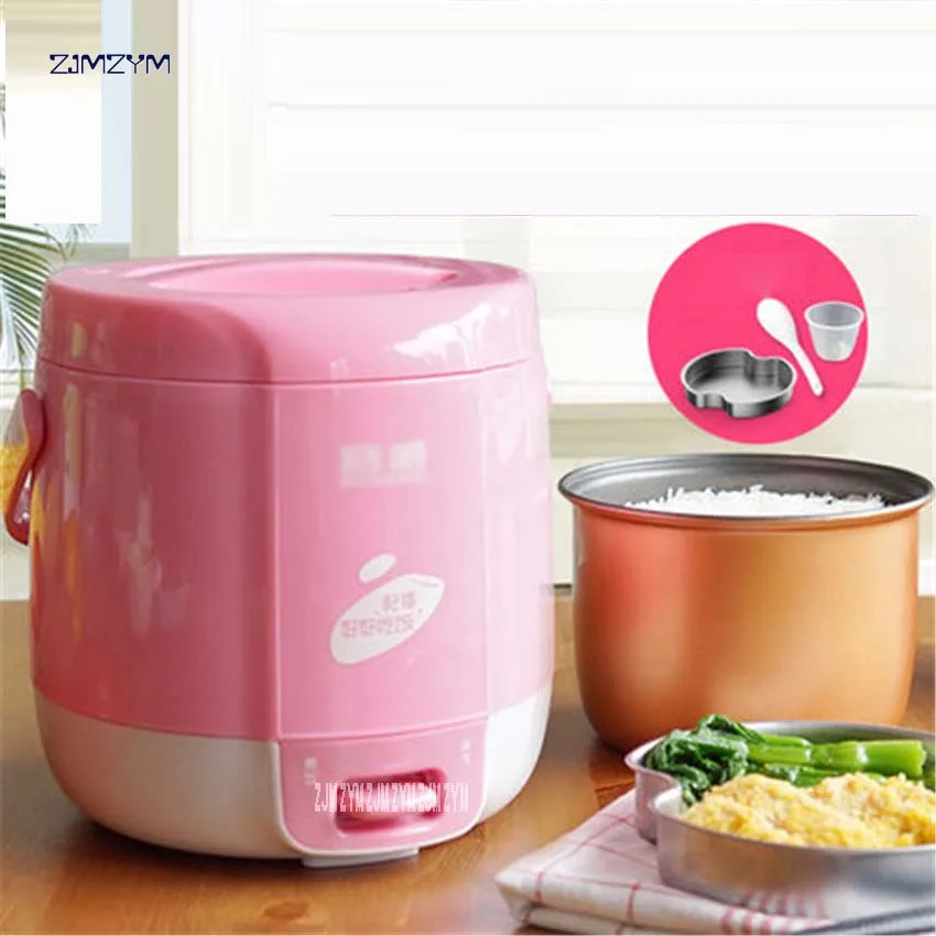 

SMT-FB12 Pink Fresh Green Color 1.2L Mini Rice Cooker with Steam Basket Student Domestic Cook Rice Cooker Stainless steel liner