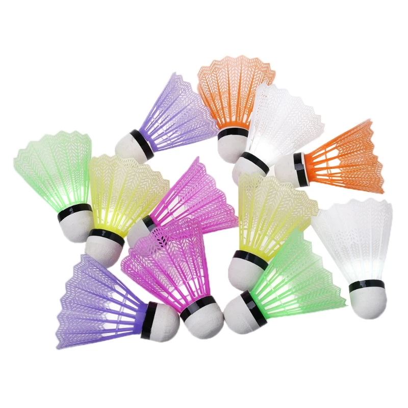 

12Pcs/Set Colorful Badminton Plastic Shuttlecocks Indoor Outdoor Sports Accessories