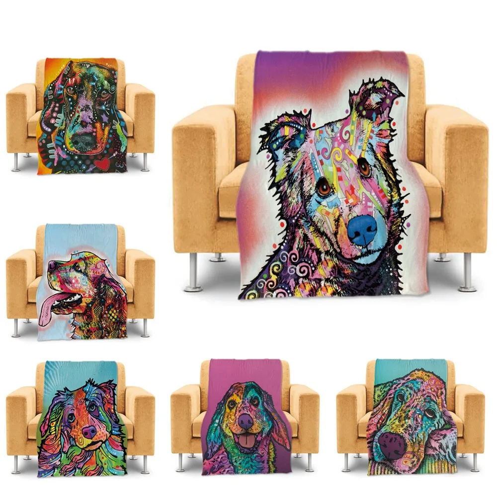 Custom Cute Dog Cocker Spaniel Fleece Throw Blankets Bed Sofa Couch