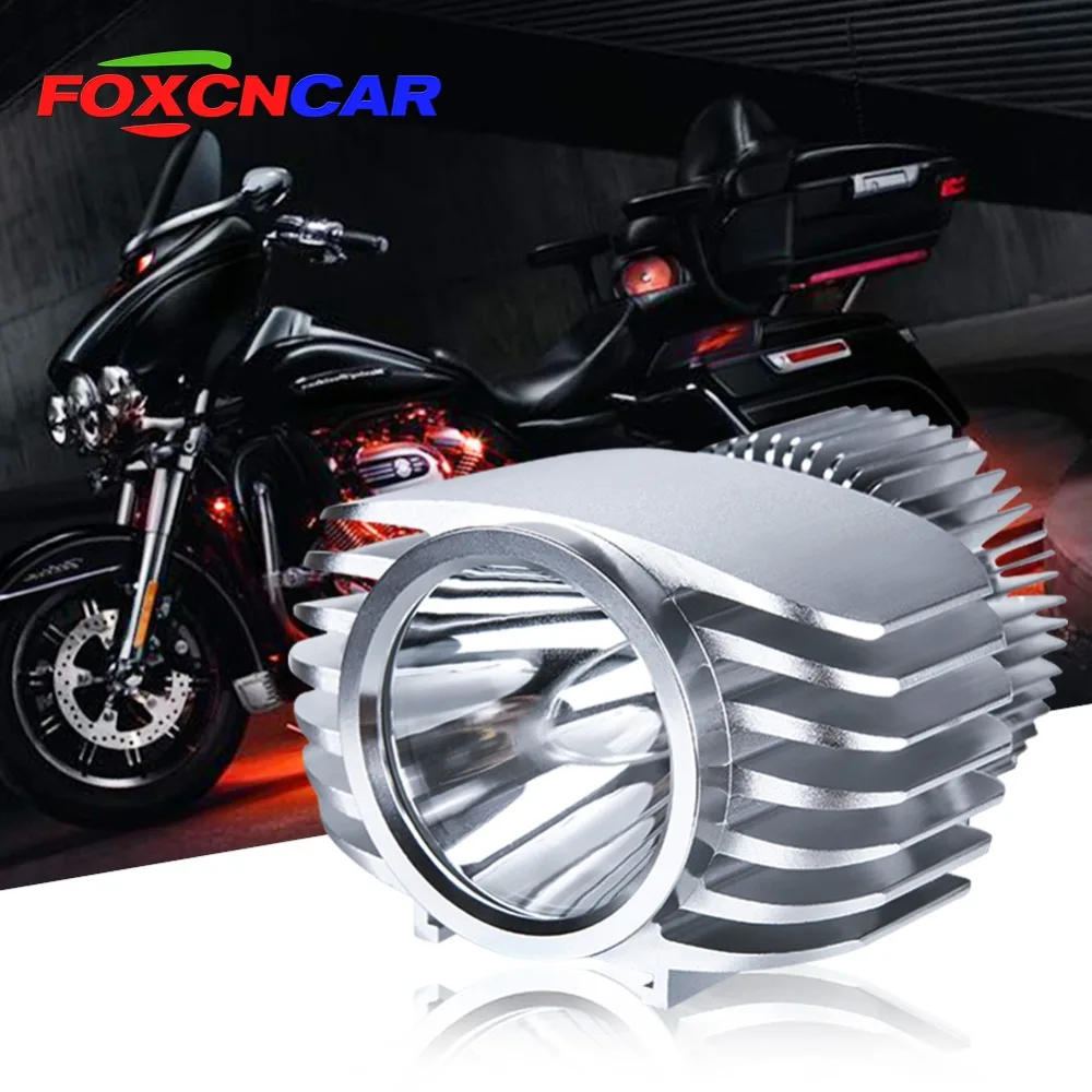 Foxcncar светодиодный moto rcycle фар супер концентрированный свет 10 W 15 W 1500LM 2250LM 9-85 12 V 6000 K 6500 K CANBUS faro moto ампулы