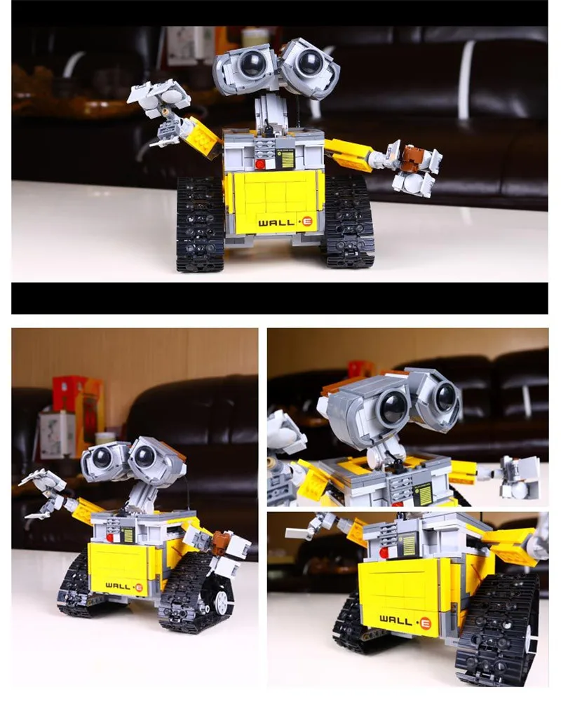 Новинка, 687 шт., набор строительных блоков Idea Robot WALL E, игрушки для детей, развивающий подарок, друзья, мальчик, конструктор, игрушка 16003