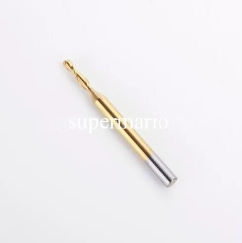 

Sale new 1pcs 1/8'' 3.175mm Titanium Coated Twist Drill Bit Set for Metal Carbide CNC Two Double Flute Ball Nose Bit 2mm x8mm