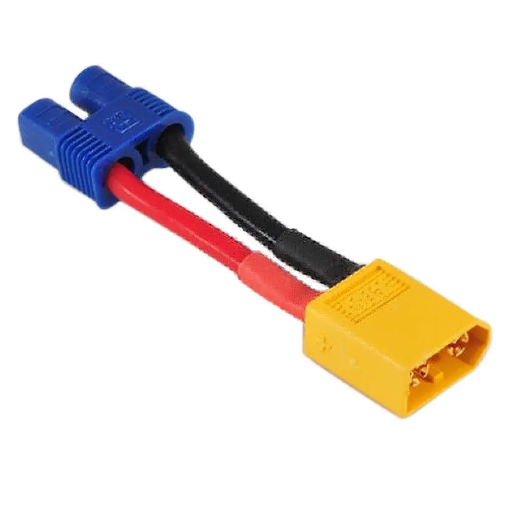 

XT60 Male To Female EC3 Connector Adapter RC HelicopterFor Lithium Battery Rechargeable Bateria Lipo