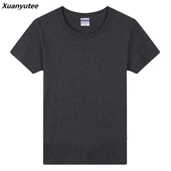 

Xuanyutee Summer New DIY Customized Logo Text Print Tee Shirt Homme O-neck Short Sleeve Cotton EU 3XL 14 Colors Men Solid Tshirt