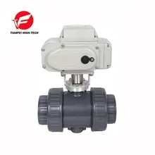 DN50BSP 63 мм двойной поток клея CTB-005 50NM AC220V ВКЛ-ВЫКЛ тип Электрический upvc шаровой кран, клапан с ручным управлением