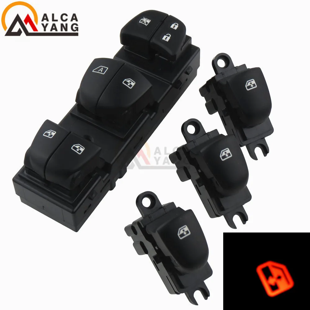 

Auto Power Window Switch/Single Window switch For Nissan Qashqai/Altima/Sylphy/Tiida/X-Trail Yellow light
