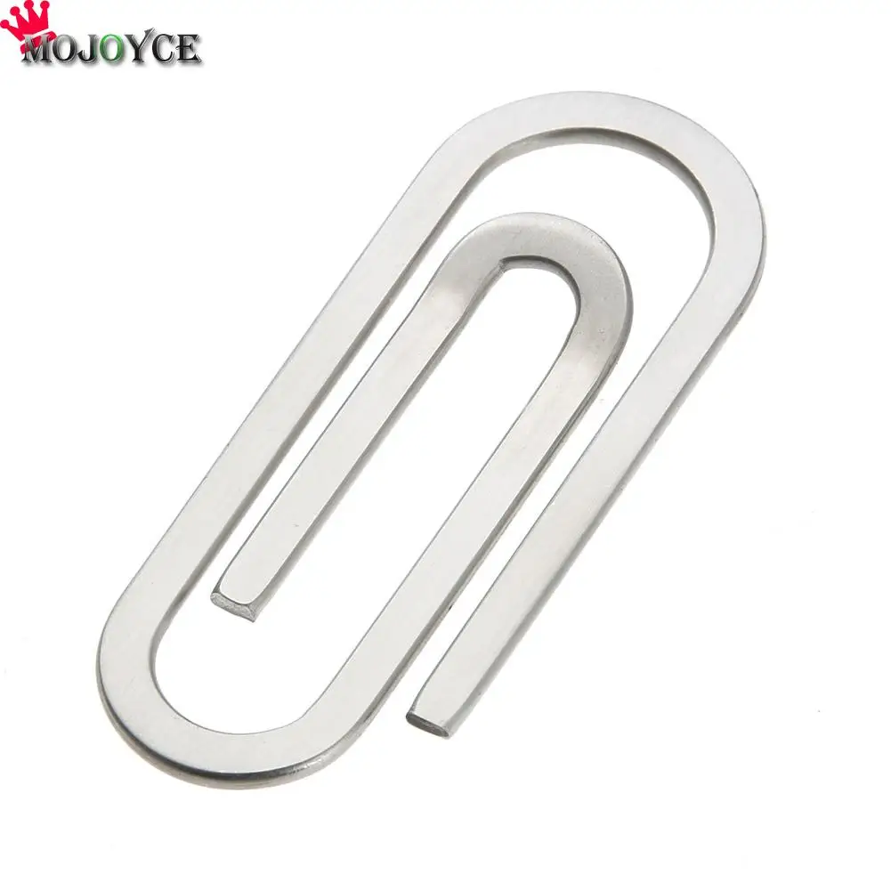 Stainless Steel Money Clips Metal Multi-Function Men Paper Clip Holder Folder Credit Card Portfolio Money Holder Silver Clip