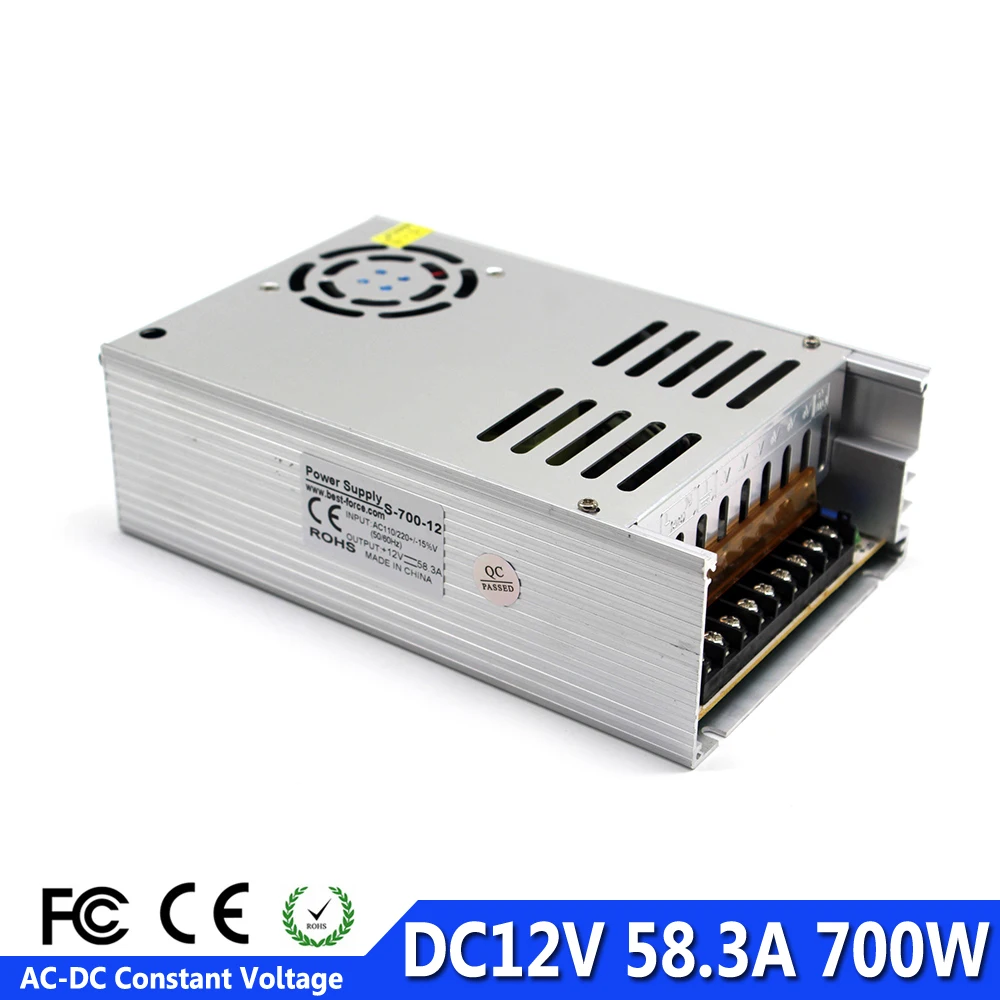 New design DC Power Supply DC12V 58.3A 700W block power for LED Strip