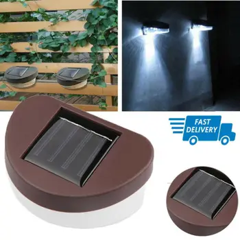 

Waterproof 2LED Solar Power Light Sensor Wall Outdoor Garden Fence Lamp 2018