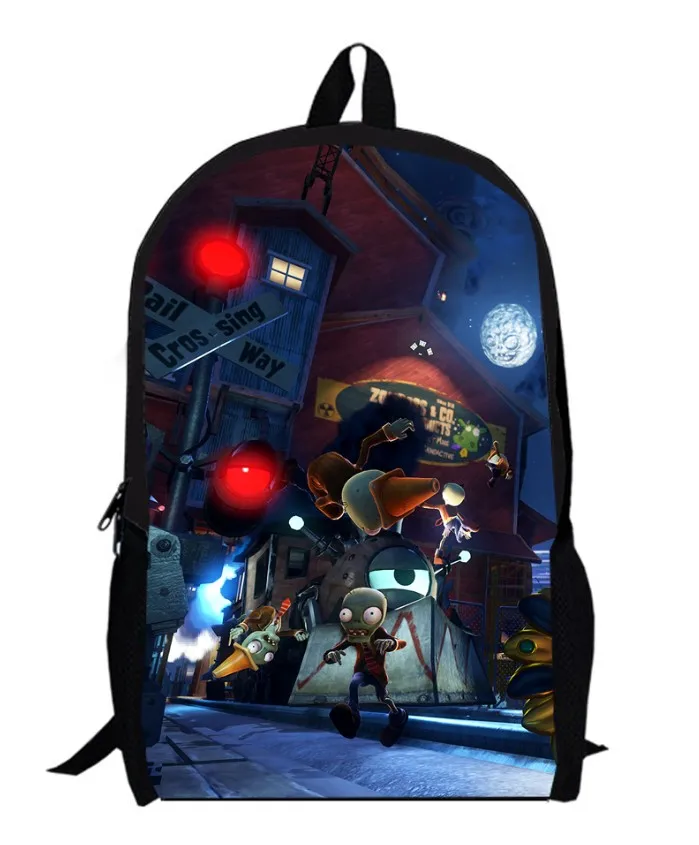 

13inch Plants PK Zombies Backpack 4 Boys Girls Kids Cartoon Game PVZ men Bag garden warfare primary bags custom made