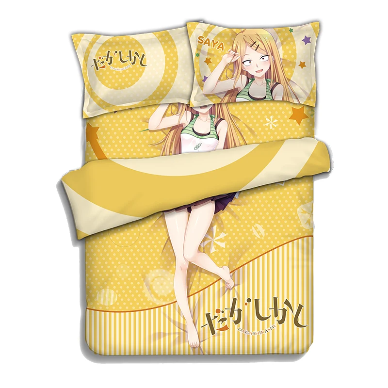 

Dagashi Kashi Original Design Anime Bedding Sheet Bedding Sets Comforter Sets Pillow Case 4PCS