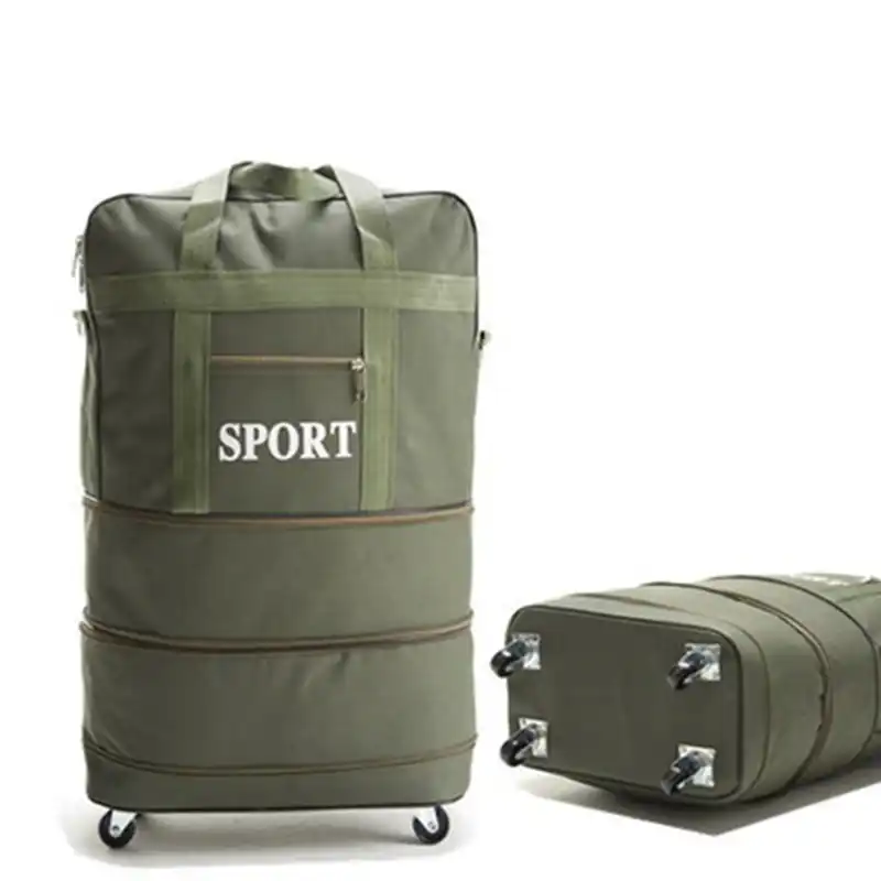 collapsible suitcase with wheels