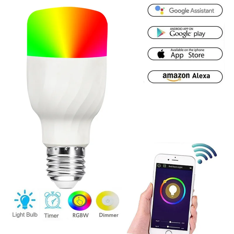 Creative Smart Home WiFi Led Light Bulb APP Connect Alexa