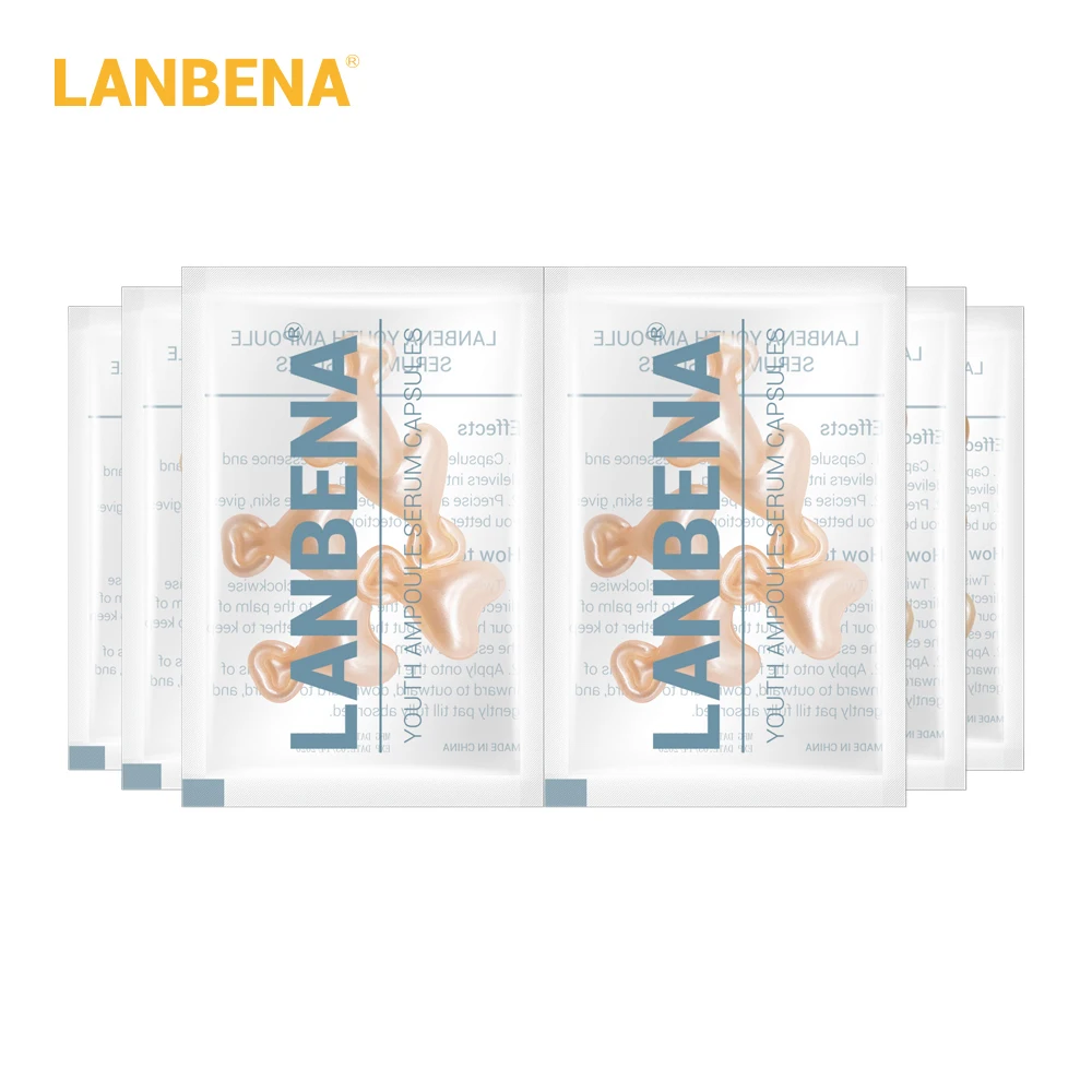 LANBENA 30 капсул/коробка Улитка ампулы капсула лицо сыворотка анти-против старения-морщин удалить тонкие линии