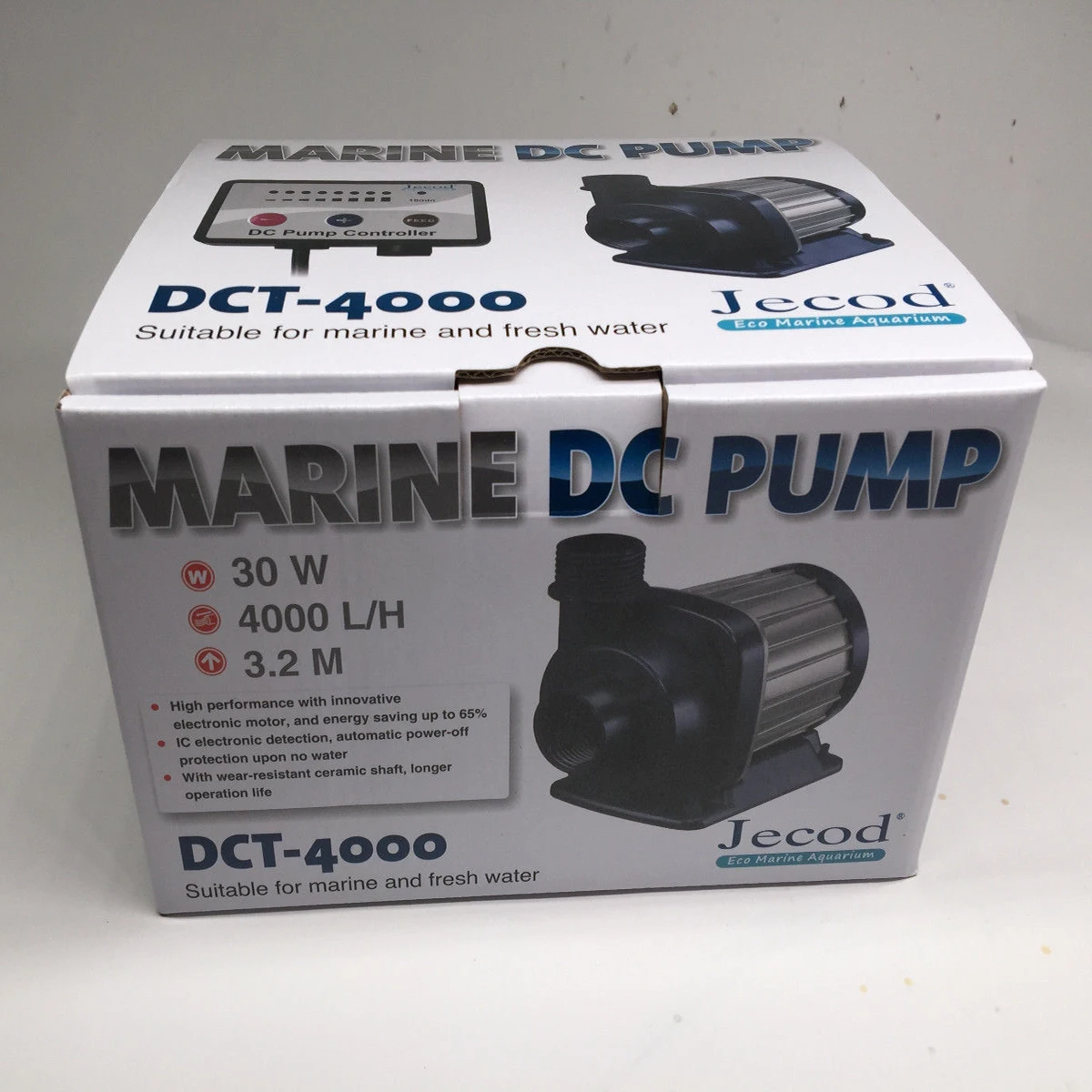 

Jecod/Jebao DCT-4000 Variable Flow DC Aquarium Fish Tank Return Pump with Controller Marine Reef Submersible Sump Pump 4000L/h
