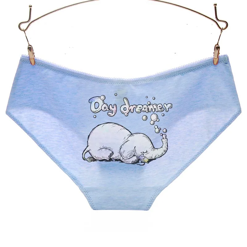 2017 new women's cotton panties cartoon printing underwear small