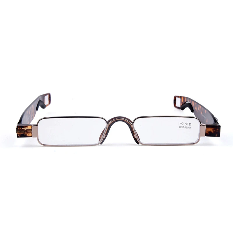 Iboode TR90, портативные очки для чтения, складные, для мужчин и женщин, Ультралегкая оправа для чтения, очки для дальнозоркости, 360 градусов, Roating - Цвет оправы: Leopard
