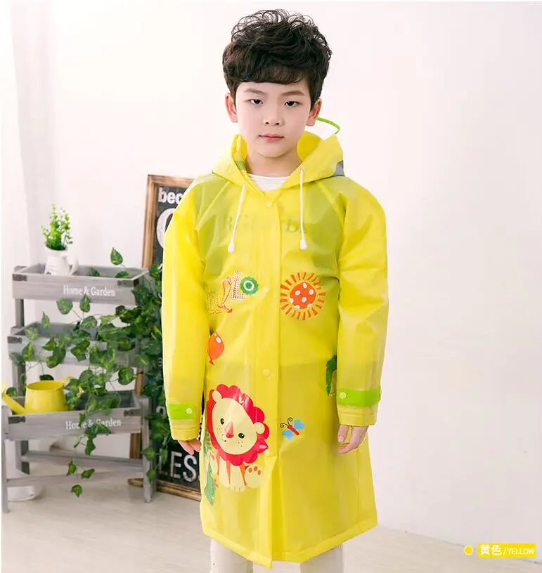 9.Students Raincoat With School Bags Cool Children Rain Coat Kids rain Jacket pocket Waterproof Rain Suit Children Raincoat Long Rain jacket