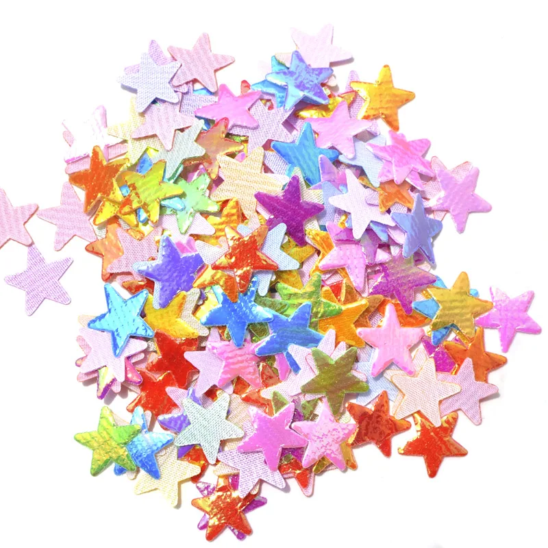 500Pcs Mixed AB Star Patches Glitter Clothing Applique for Craft