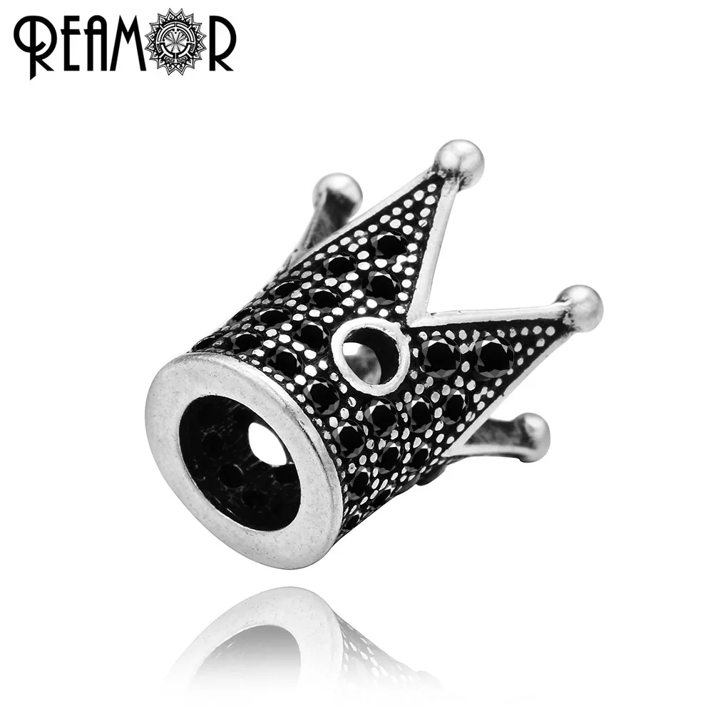 Бусина REAMOR 2 мм черная Micro Pave циркониевая королевская с серебряным покрытием
