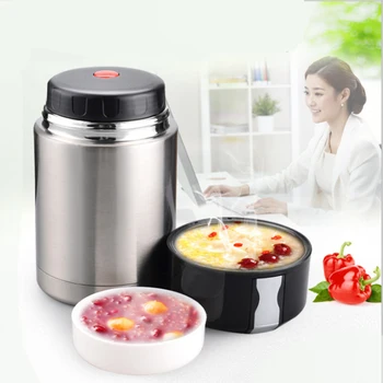 

Lunch Box Stainless Steel Braised Beaker Double Wall Smolder Food Porridge Insulated Thermos Vacuum Pot Sou Bucket Stew pot
