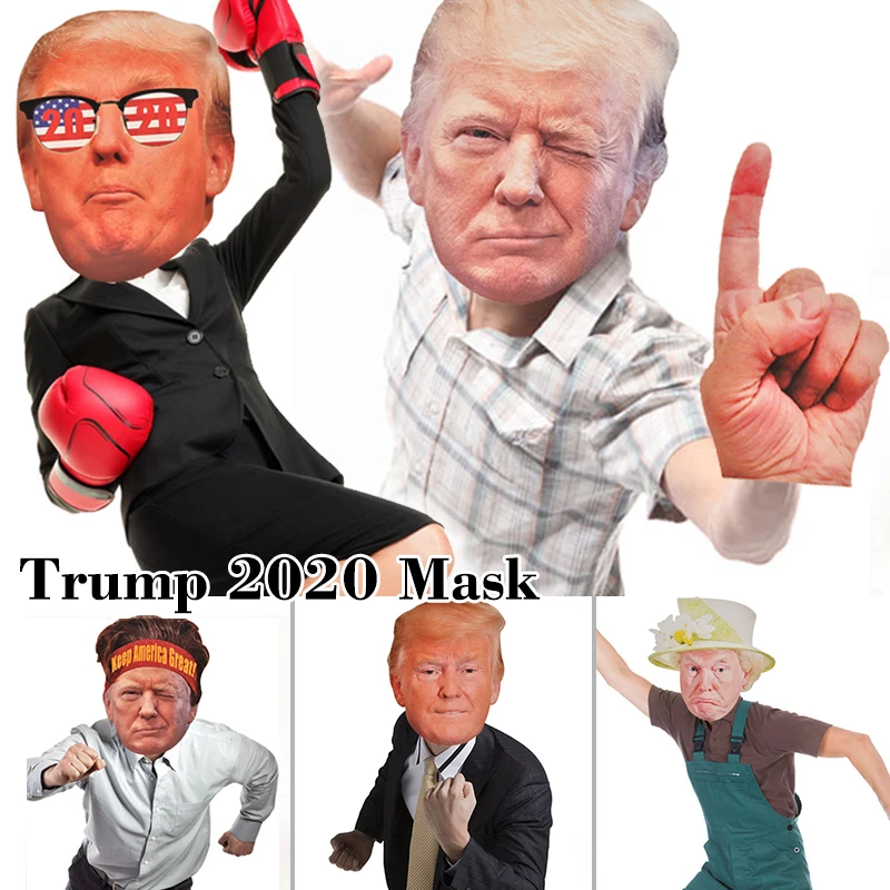 

2019 New Arrive Funny Trump Face Mask Cosplay Cardboard Halloween Masks Party Costume Dress Up Gift For Man