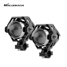 2 шт U5 мотоцикл фар 125 W 3000LM светодиодный Туман лампа высокие мягкие мерцающий луч света Мотокросс DRL головной свет преобразования Spotlight