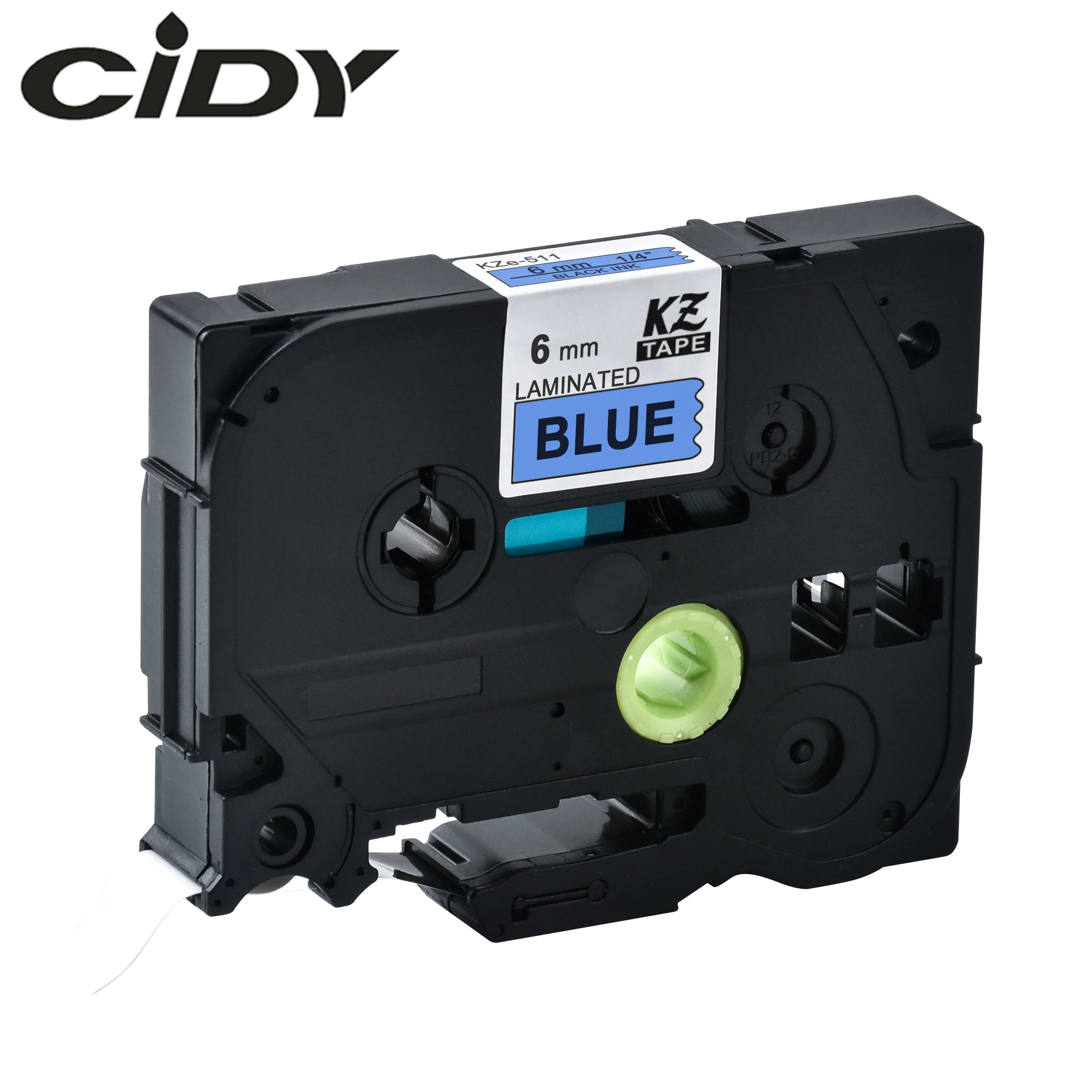 

CIDY Tze 511 Tz511 Black on blue Laminated Compatible P touch 6mm tze-511 tz-511 tze511 Label Tape Cassette Cartridge