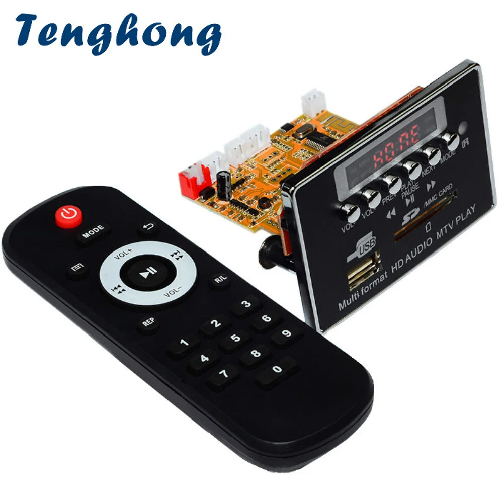 

Tenghong DTS Lossless Bluetooth MP3 Decoder Board DC5V Audio Decoding Module FM Radio WAV WMA FLAC APE MTV HD Video Player DIY
