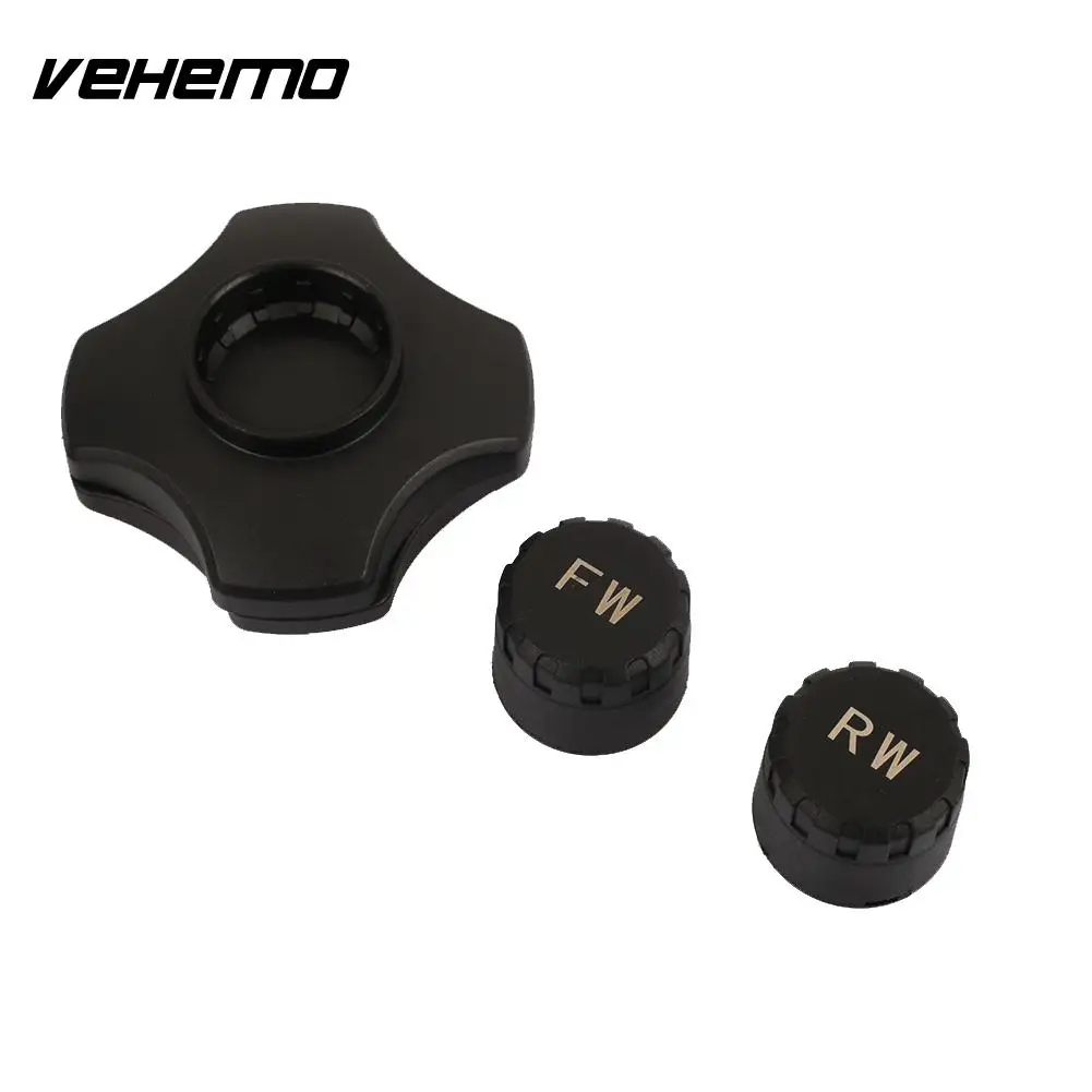 

Vehemo TPMS with 2 Sensor Tire Pressure Monitoring Type Pressure Guage Motorcycle Tire Pressure Gauge Bluetooth APP Smartphone