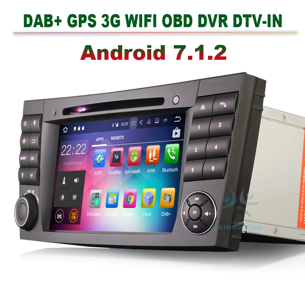7 &quotAndroid 7.1.2 Автомобильный GPS навигатор для Mercedes Benz CLS Class W219 G W463 E W211 DAB + 3G DVD USB