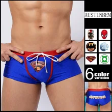 Мужские трусы-боксеры AUSTINBEM superman плавки одиночный купальник сексуальный Человек Горячая весна купальный костюм 203