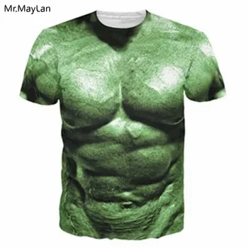 

Super Hero Hulk Print 3D T-shirt Men/Women Hiphop Muscle Green Tee t shirt Hipster Streetwear Boy Tshirt Clothes Oversize 5XL