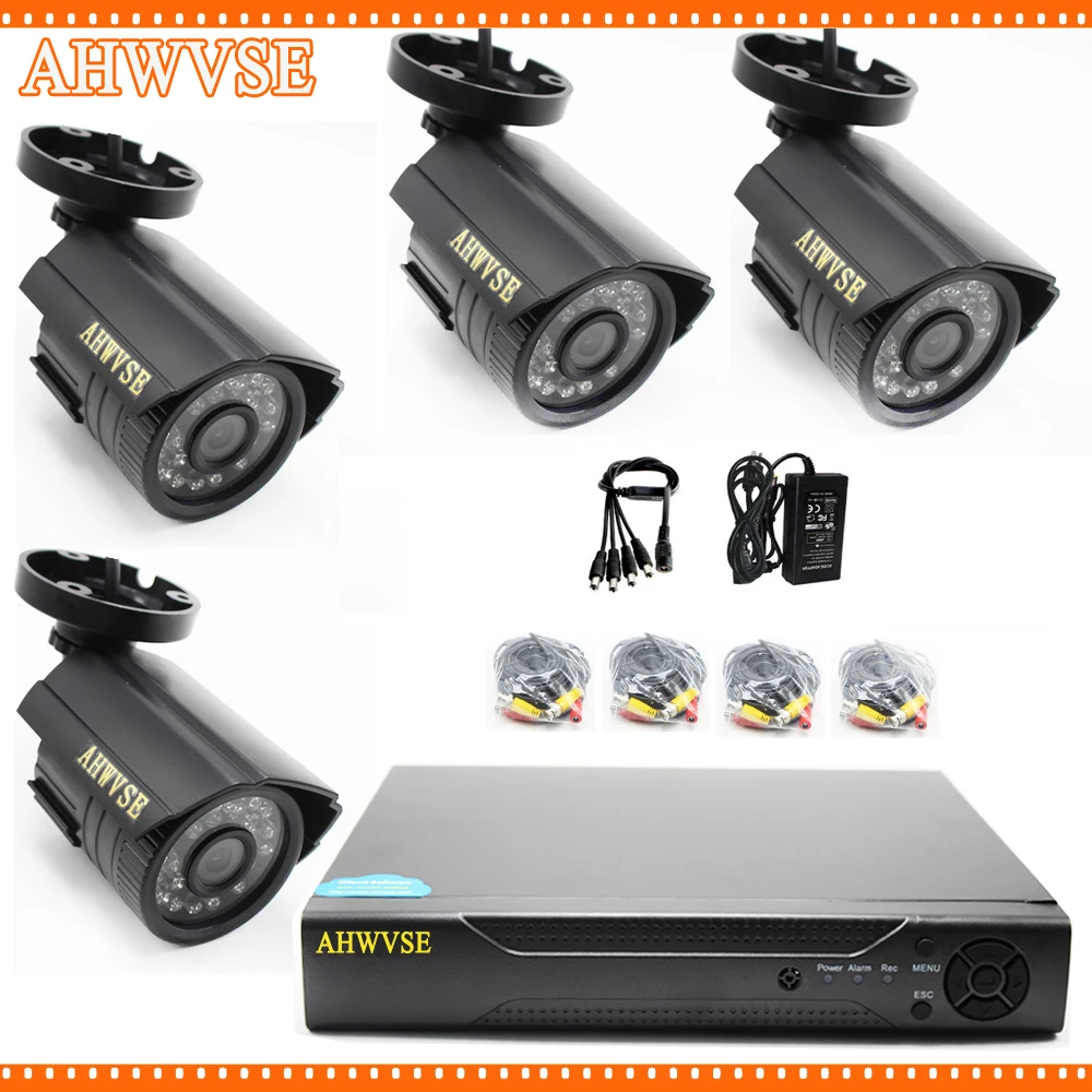 4 канальная система видеонаблюдения 720P HDMI AHD CCTV 1080N DVR 1 0 MP уличная инфракрасная