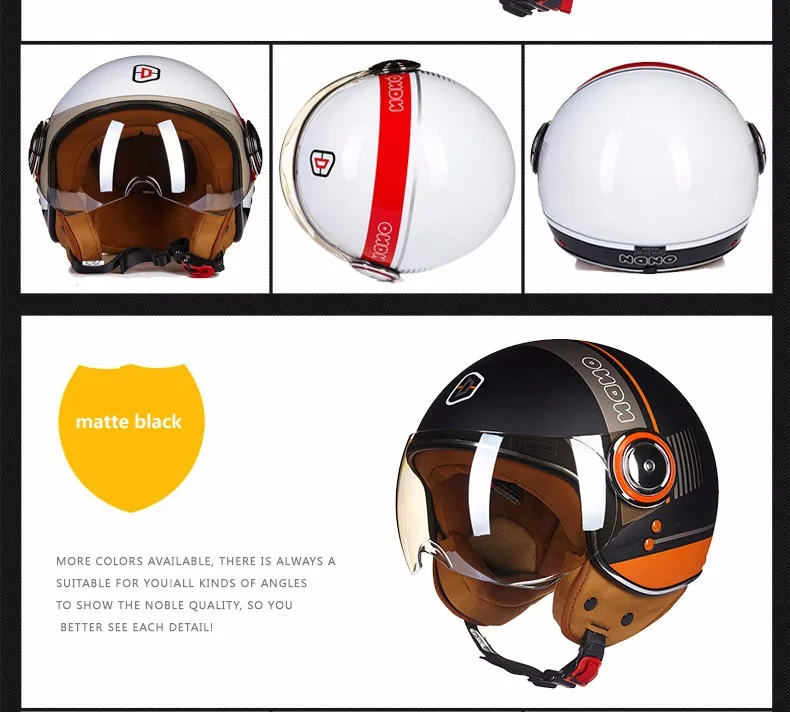 BEON moto rcycle 3/4, полулицевой шлем для скутера, мотоциклетный шлем, Ретро стиль, головной убор для электровелосипеда, одобренный ECE Casco 110B