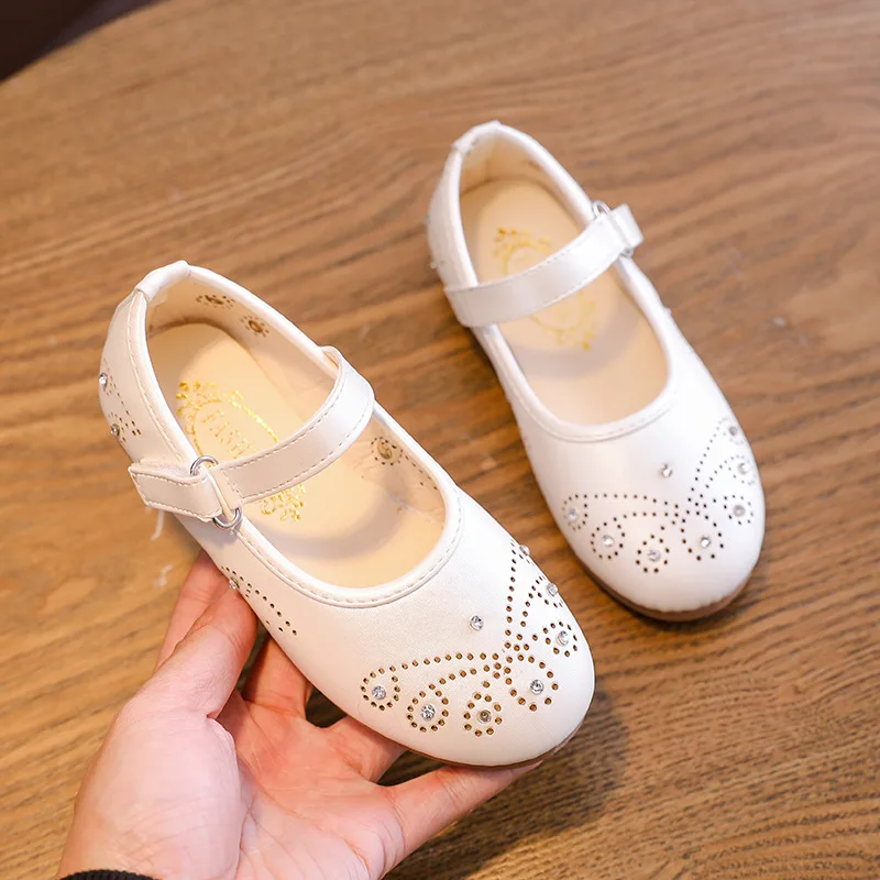 

AFD SWG PU leather shoes toddler Gold leather shoes toddler white child shoe girl princess Gold school shoes for children