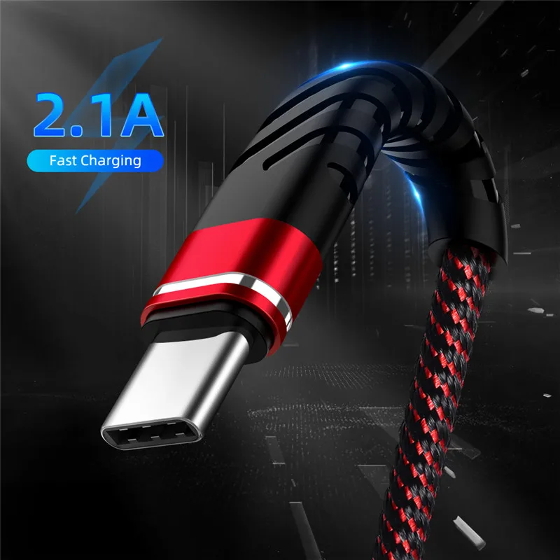 

Micro USB Type C Cable for Samsung S9 S8 Fast Charge Type-C Mobile Phone Charging Wire USB C Cable for Xiaomi mi9 Redmi note 7