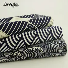Booksew 綿 100% 生地 3 個ミックスデザイン白とダークブルー色の寝具キルティングクッション瑞雲デザイン 40 センチメートル × 50 センチメートル(China)