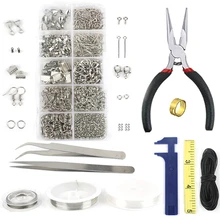 10 Grids Single ring/Lobster clasp/Tail chain/Clip buckle Necklace Jewelry Making Materials Supplies Iron Repair Tool sets