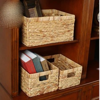 

Storage basket rattan storage basket storage box straw storage basket without cover box