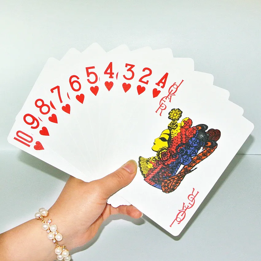 

Hot new giant plastic playing poker cards set Gambling Family Fun Game PVC card