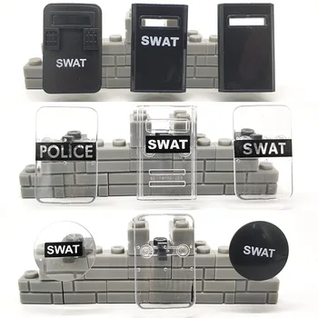 

5PCS City Military Soldiers Weapon Accessories Building Block Bricks Police Shield SWAT Figures Parts Blocks Model Assembles Toy