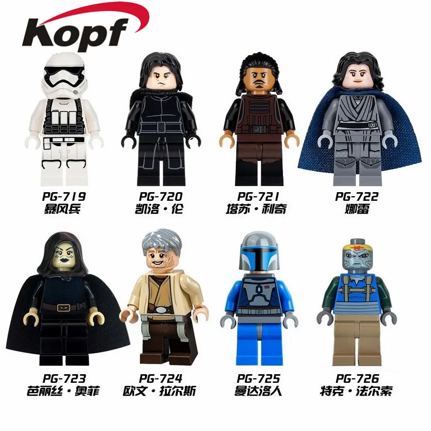 

Building Blocks Wars Barriss Offee Owen Lars Turk Falso Jedi Naare Eclipse Fighter Han Solo Figures Children Gift Toys PG8053