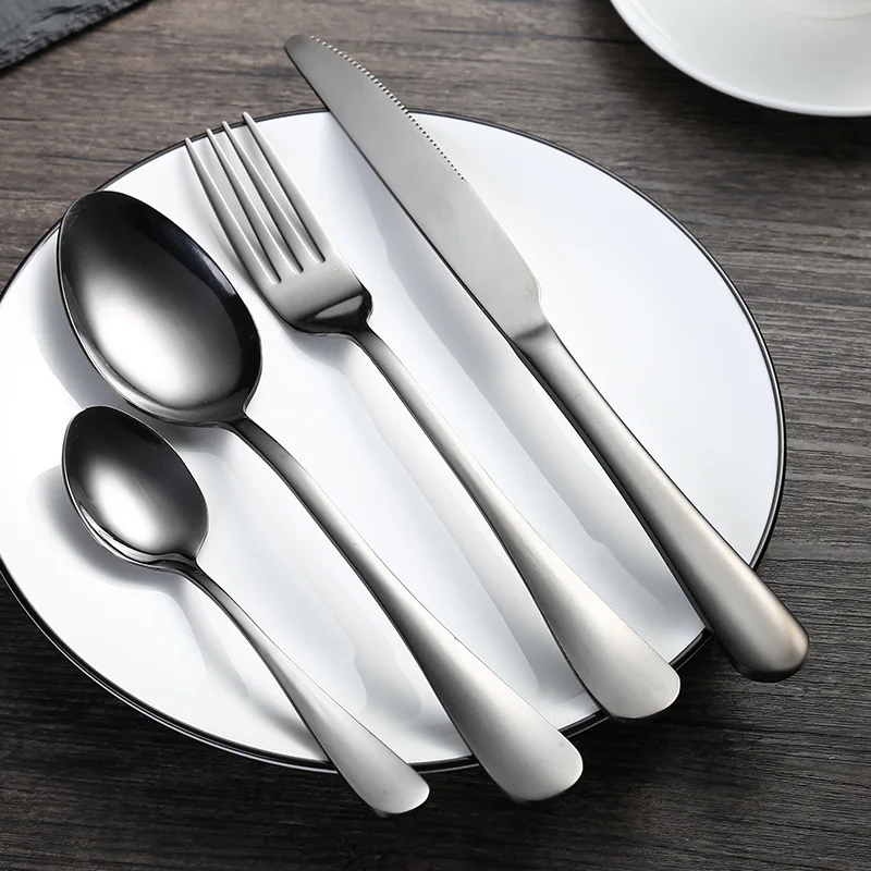 4 шт столовая посуда из нержавеющей стали комплекты Одежда высшего качества металла красочные Кофе вилки стейк Ножи столовое серебро