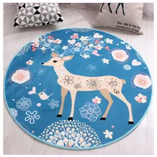 Цена круглый коврик подушка Рождественский олень мультфильм водонепроницаемое одеяло для детей детский спортивный коврик